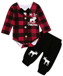 "My 1st Christmas" Conjunto de 3 piezas Outfit Navideño