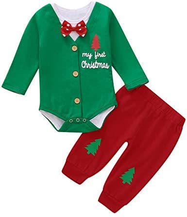 "My 1st Christmas" Conjunto de 3 piezas Outfit Navideño
