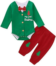 "My 1st Christmas" Conjunto de 3 piezas Outfit Navideño
