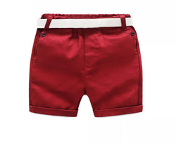 Conjunto rojo floreado