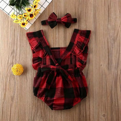 Baby romper de cuadros