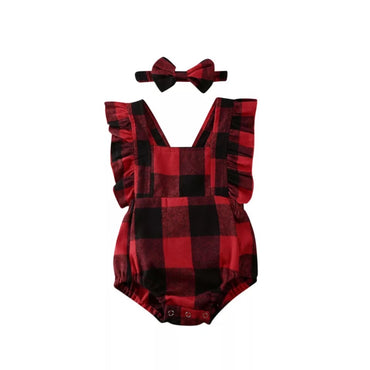 Baby romper de cuadros