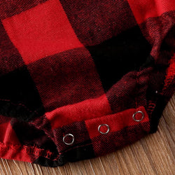 Baby romper de cuadros