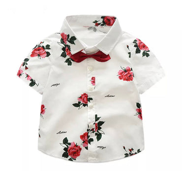 Conjunto rojo floreado