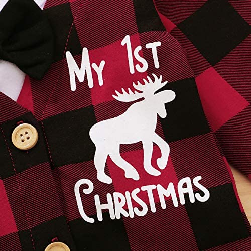 "My 1st Christmas" Conjunto de 3 piezas Outfit Navideño