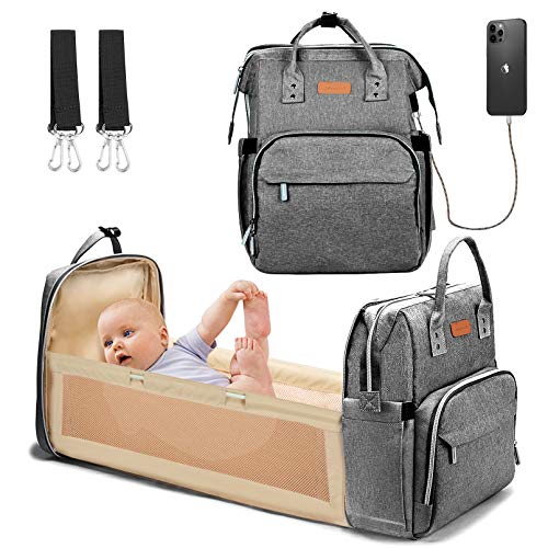 SALIFA Bolsa de pañales con cambiador, mochila 3 en 1 para pañales para  bebé con cambiador plegable, Rosado, Simplicidad