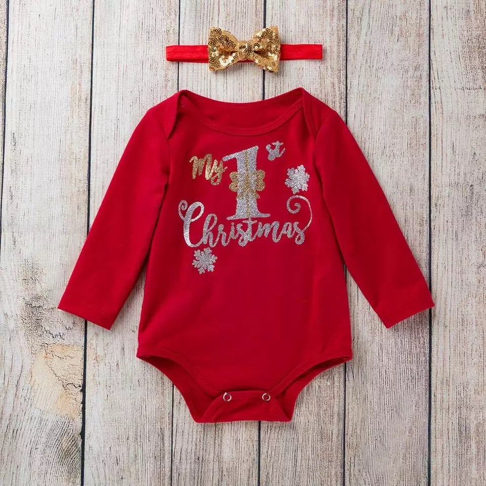 Conjunto mi primera navidad con tutu