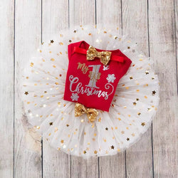 Conjunto mi primera navidad con tutu