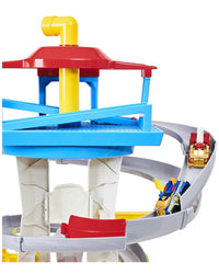 Paw Patrol, True Metal Adventure Bay Rescue Way Playset con 2 vehículos exclusivos, escala 1:55
